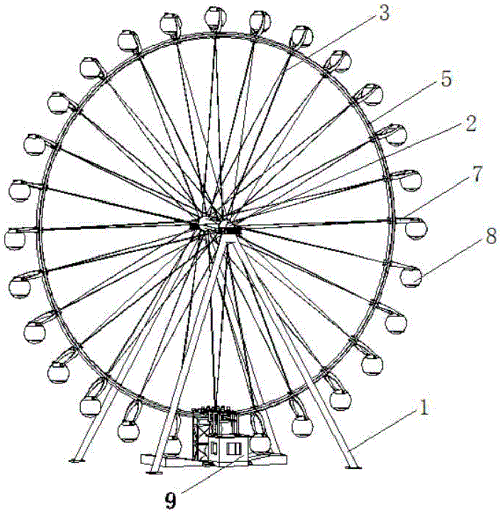 摩天轮简单结构图图片