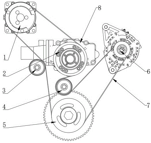 发动机皮带轮子图解图片