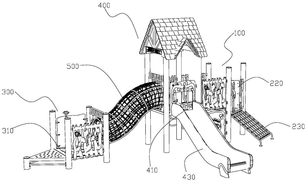 滑滑梯结构图图片