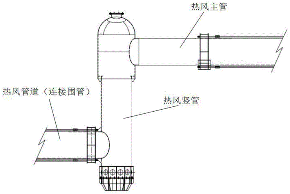 一種頂燃式熱風爐的u形熱風支管的製作方法