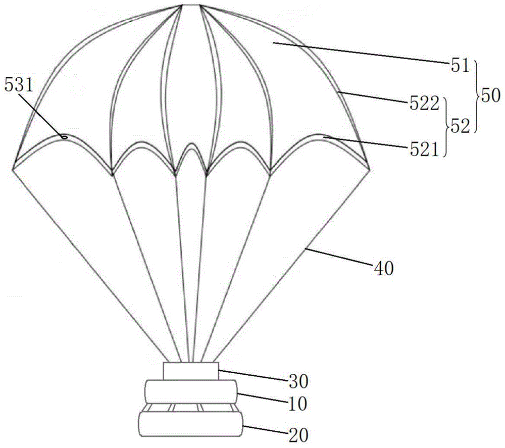 降落伞结构图解图片