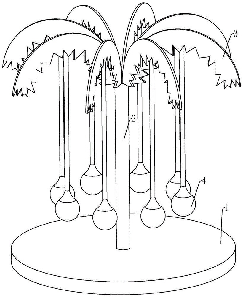 一種椰子樹式旋轉木馬的製作方法