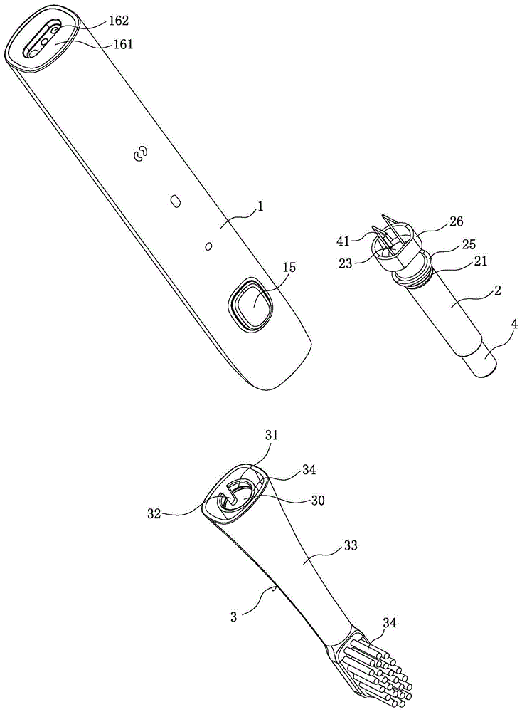 电动牙刷刷头结构图片