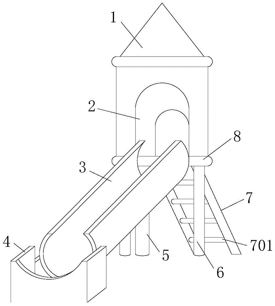 滑滑梯结构图图片