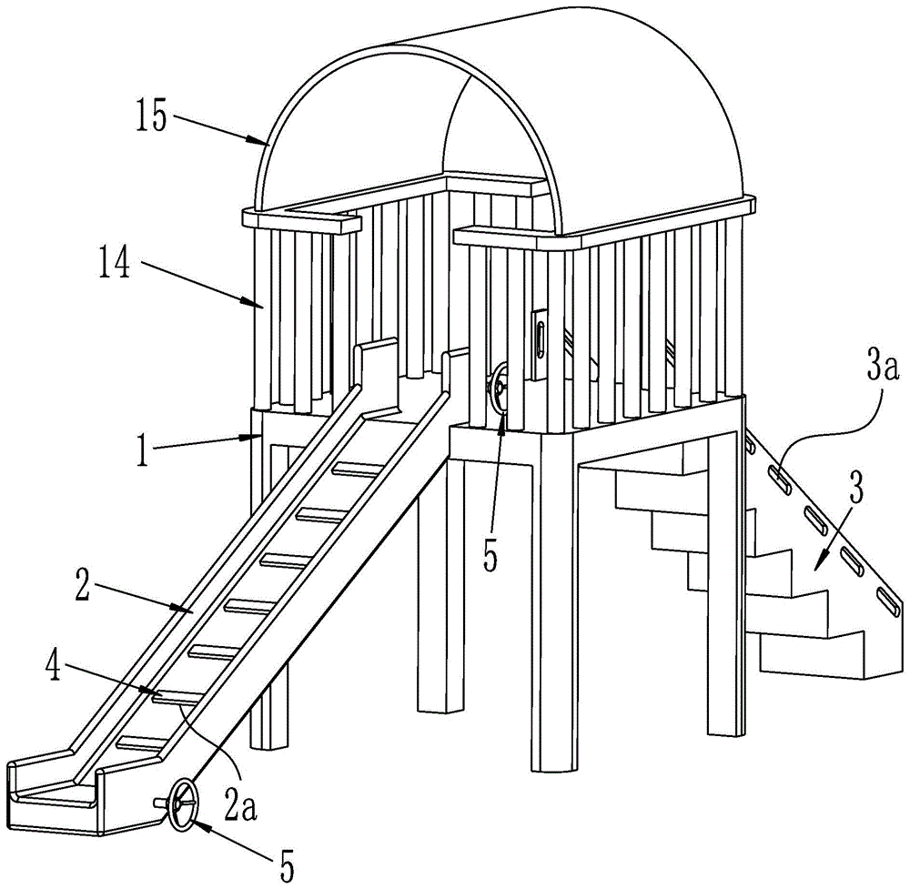 滑滑梯结构图图片