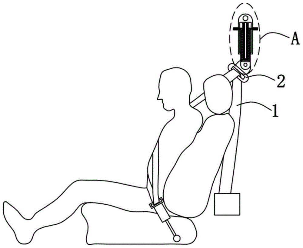 汽车安全带原理结构图图片