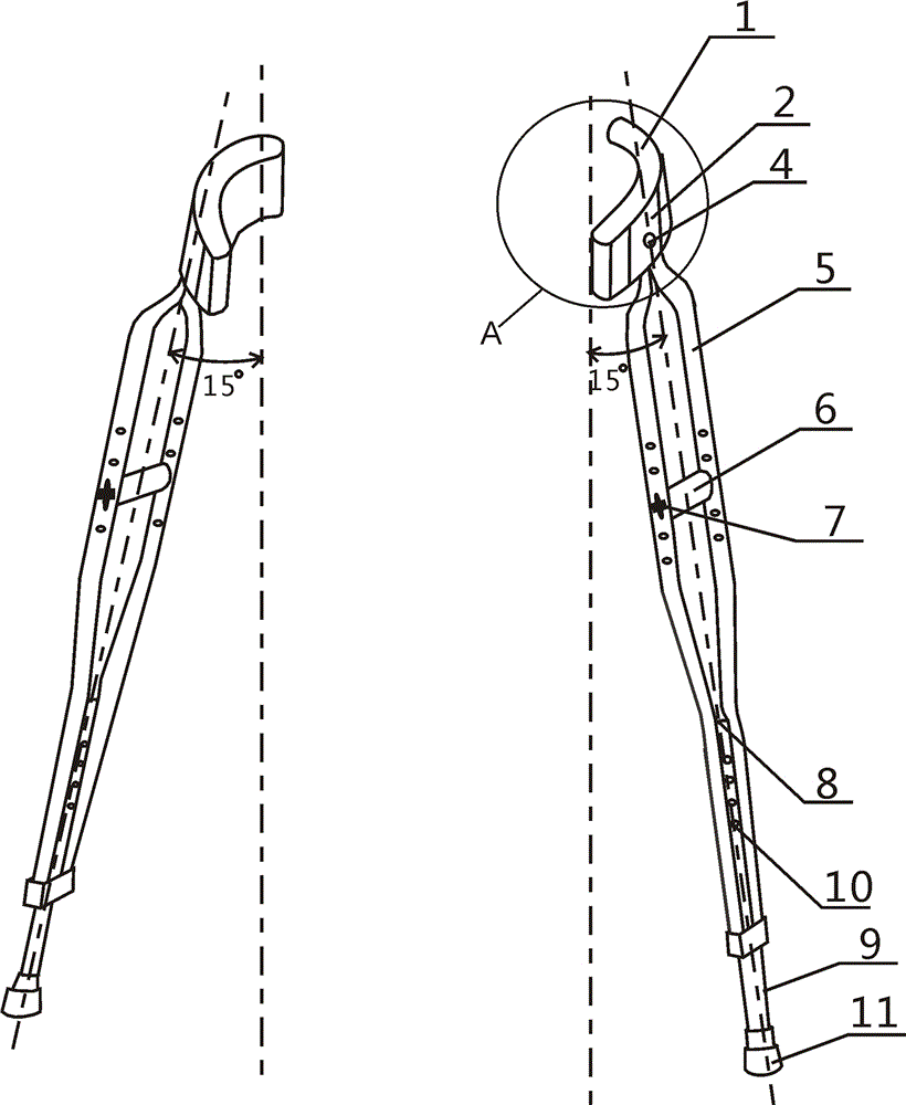 腋下拐杖制作设计图图片