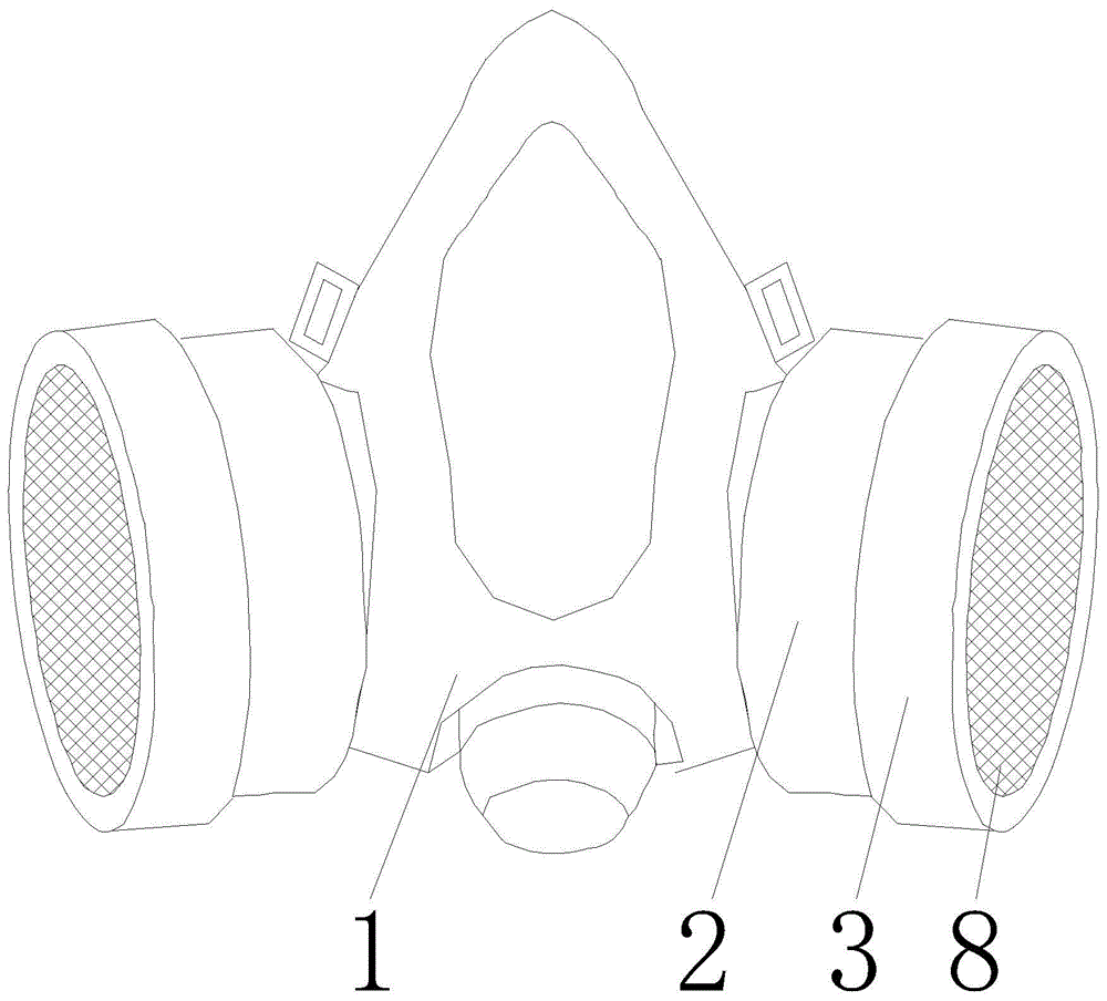 防毒面具结构图片