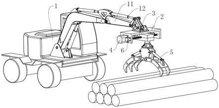 挖掘机夹木器图纸图片
