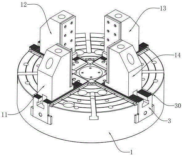 四爪自定心卡盘结构图图片