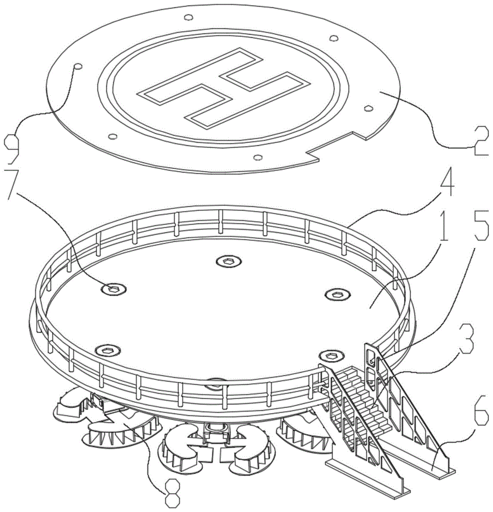 一种预埋式直升机停机坪的制作方法