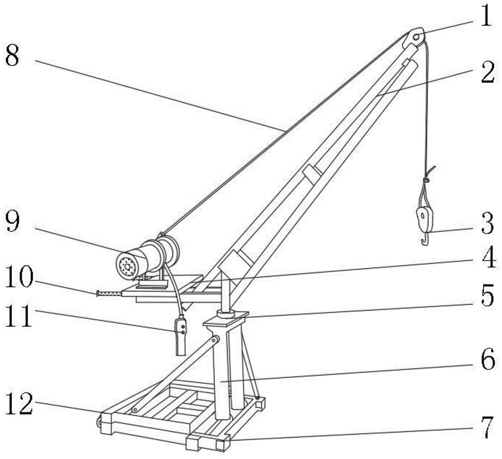  建筑工地小吊機畫畫_挖掘機繪畫圖片