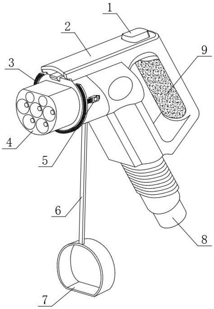 直流充电枪结构图图片