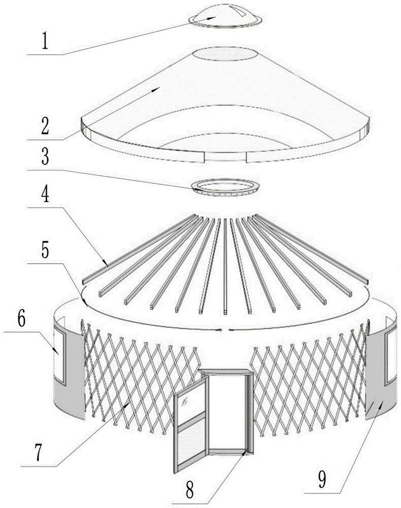 蒙古包的构造图片
