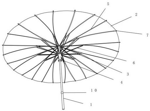 一种仿油纸伞的雨伞的制作方法