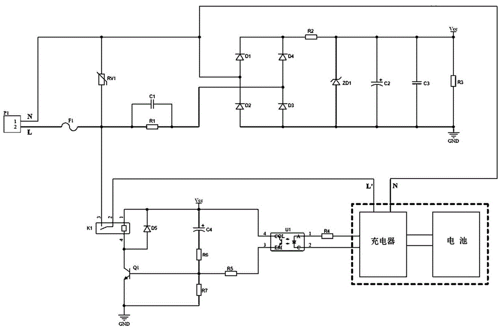 一种电动车充电器自断电系统的制作方法