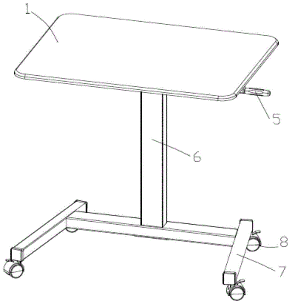 手动升降桌原理构造图图片