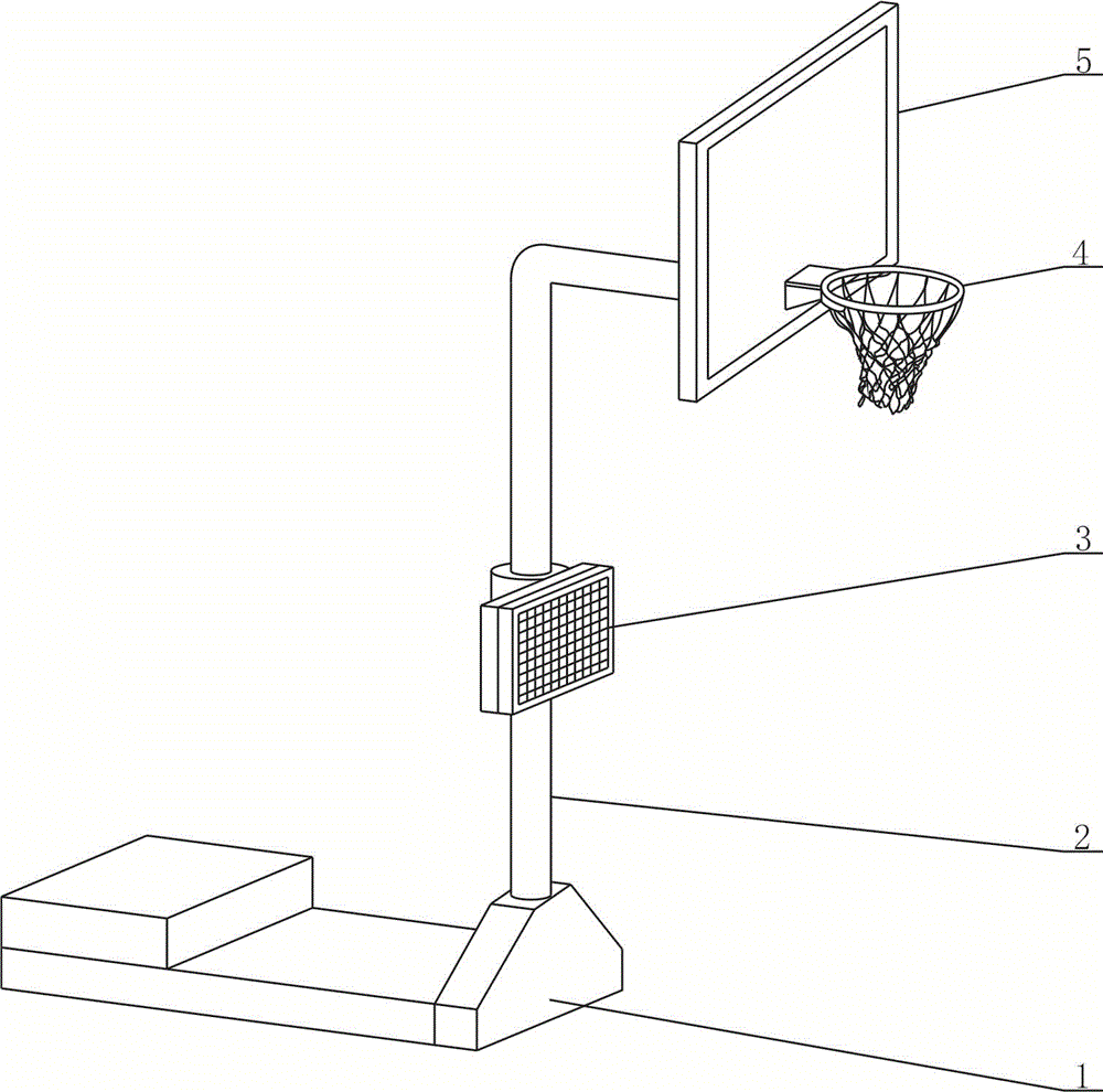 篮球架简单画法立体图片
