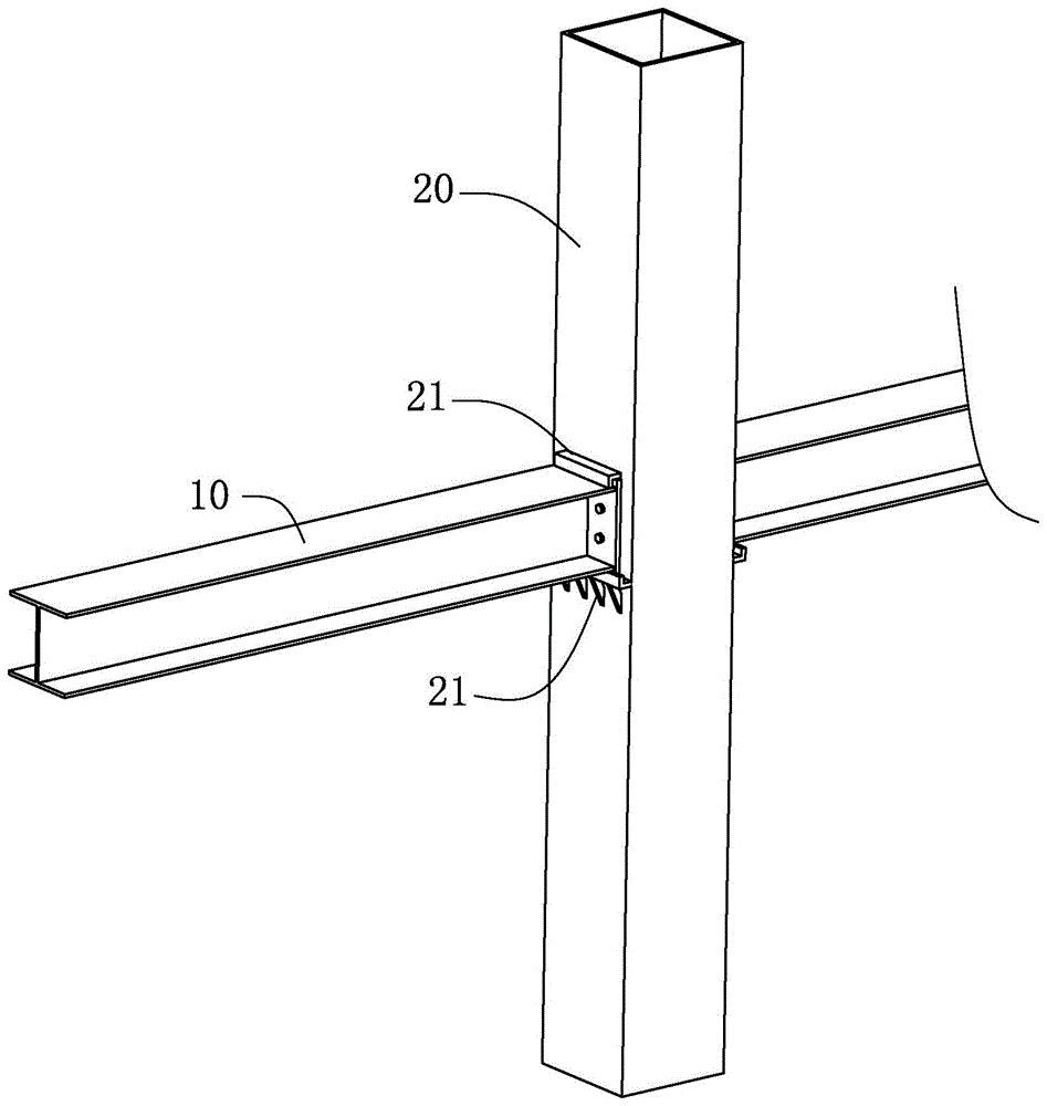 鋼結構建築柱樑接合部結構的製作方法