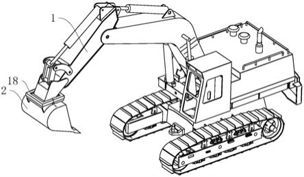 挖掘机摇臂结构图图片