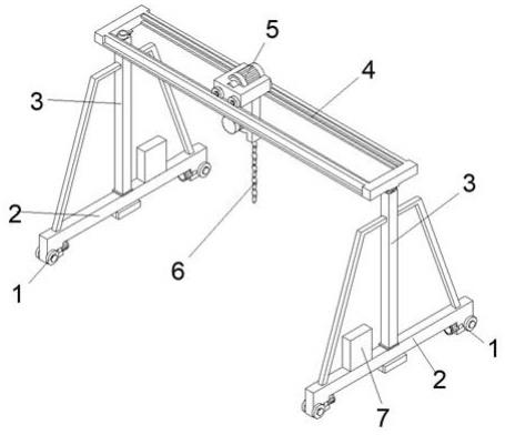 龙门吊小车行走机构图图片