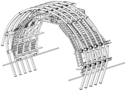 格栅拱架纵向连接筋图图片