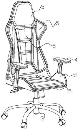 电竞玩家,在使用时,用户经常需要长时间保持在椅子上的坐姿对电脑进行