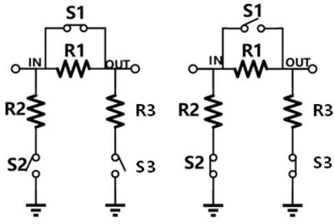 電路領域,特別涉及一種多態單級寬帶數字衰減器及多態多級寬帶數字