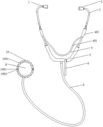 听诊器内部结构图图片