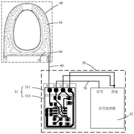 感應電路,馬桶座圈及智能馬桶的製作方法