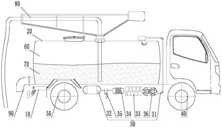 吸粪车原理剖面图图片