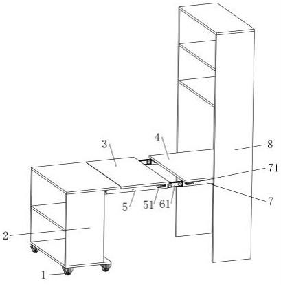 折叠桌的结构简图图片