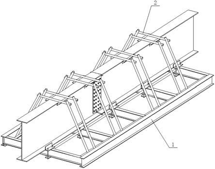 一種大跨度鋼結構梁現場組裝拼接支撐架的製作方法
