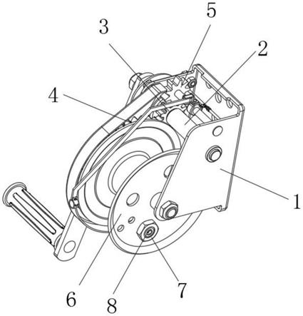手摇绞盘原理图片
