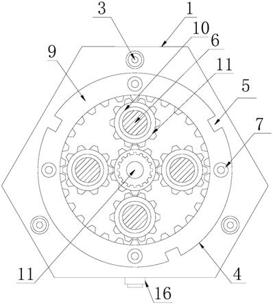 行星架结构图图片