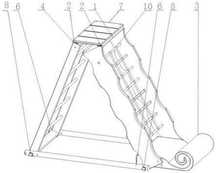 一种有躺椅功能的折叠式攀爬架