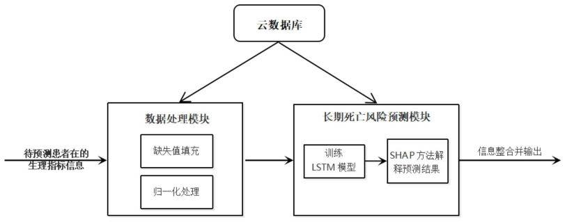 一种重症患者长期死亡风险预测系统及方法