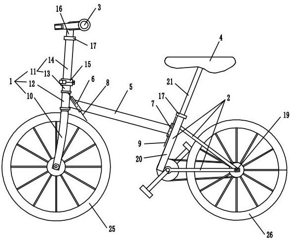 一種疊合式二輪車車架的製作方法