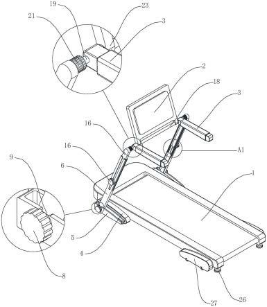 一种可折叠便携家用跑步机的制作方法