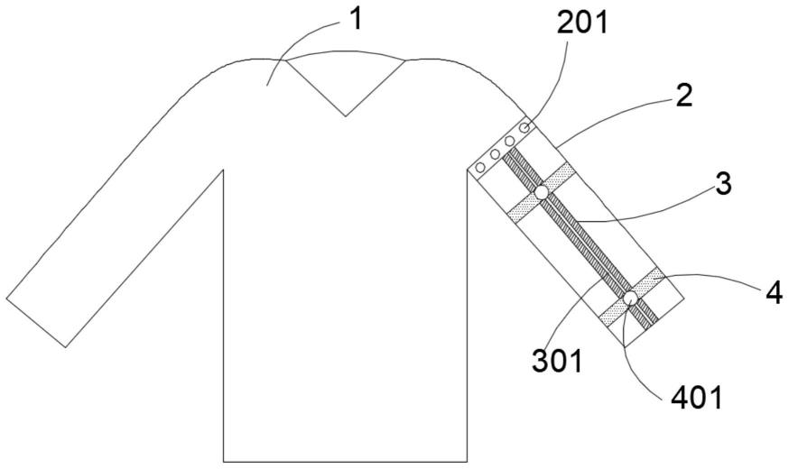 一种止血带与衣袖连于一体的内瘘透析患者专用衣服的制作方法