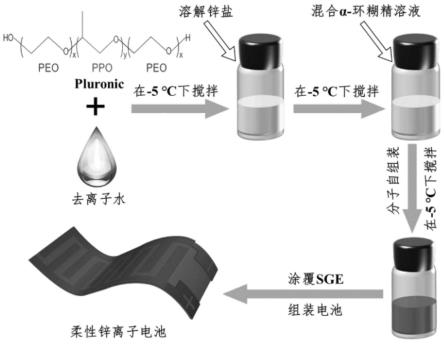 一种动态自修复水系可充柔性锌离子电池及其制备方法与流程