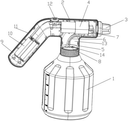 一种使用干电池且出液顺畅的电动喷壶的制作方法