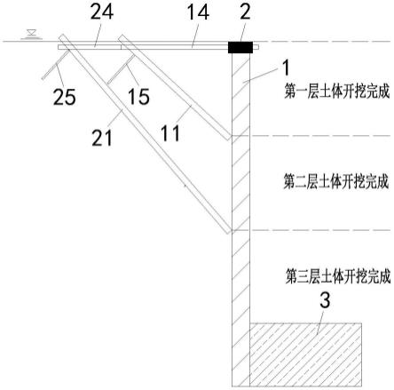 基坑无支撑分级开挖支护结构的制作方法