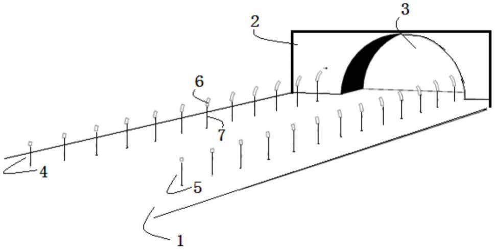 一种隧道入口处渐变加高弧形诱导设施的制作方法