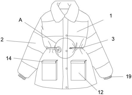 一种具有收腰机构的棉服的制作方法