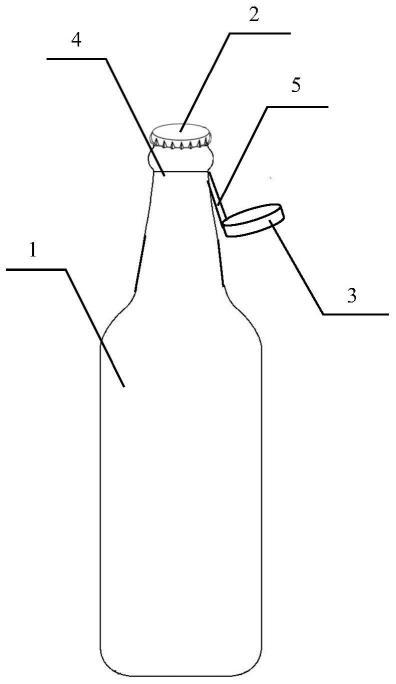 一种带有备用啤酒盖的酒瓶的制作方法