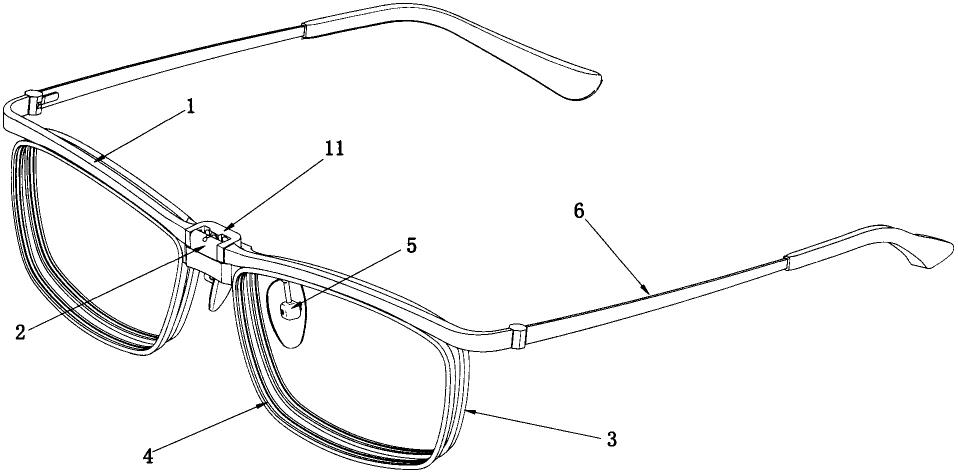 眼镜框架结构示意图图片