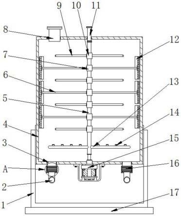 一种湿电子化学品生产中的均流处理混合装置的制作方法