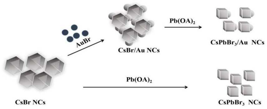 钙钛矿量子点/贵金属纳米颗粒复合材料制备方法