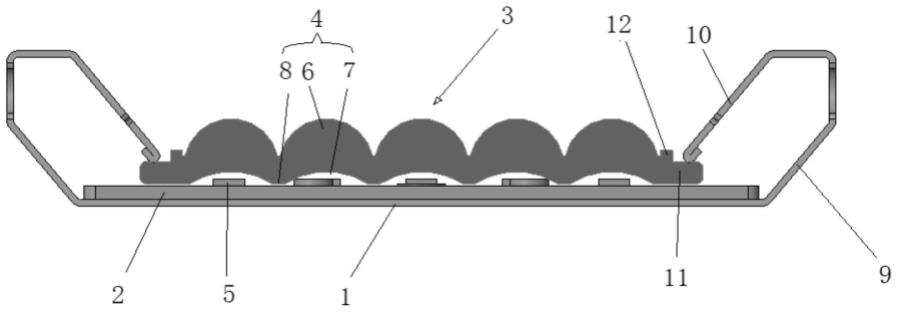 一种线性工矿灯可抗冲击性光学透镜结构的制作方法